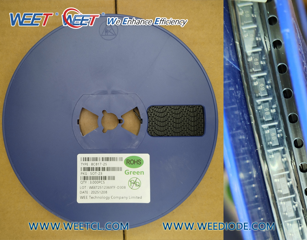 WEET-SOT-23-BC817-25-BC818-16-BC818-40-NPN-Small-Signal-Bipolar-BJT-Transistors