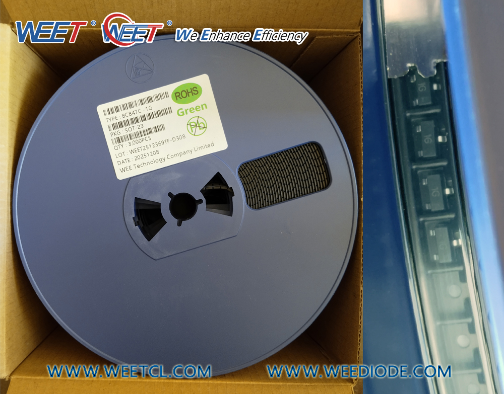 WEET-SOT-23-BC846B-BC847C-BC850A-BC850B-BC850C-Small-Signal-BJT-Transistors. WEET-SOT-23-BC846B-BC847C-BC850A-BC850B-BC850C-Small-Signal-BJT-Transistors.