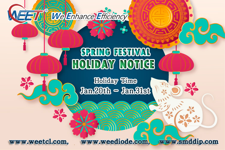 WEE-Technology-WEET-2020-Spring-Festival-Holiday-Notice-Diodes-Rectifiers-Capacitors