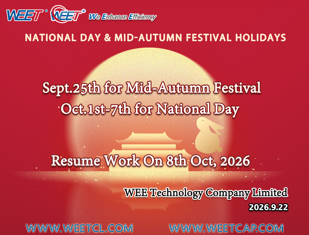 WEET 2026 National Day and Mid Autume Festival Holidays Notice From WEE Technology