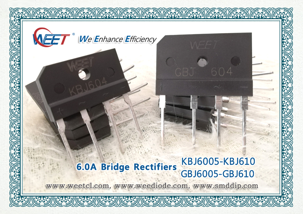 WEET-6A-Bridge-Rectifiers-GBJ604-KBJ604-KBJ406-KBJ1010-GBJ810-GBJ1504-GBJ2008-GBJ1001