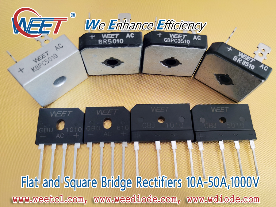 WEET-GPP-Single-Bridge-Rectifiers-Square-Round-Flat-Type-UL-Approved-Quality-GBU8M-GBJ2506-KBPC2510