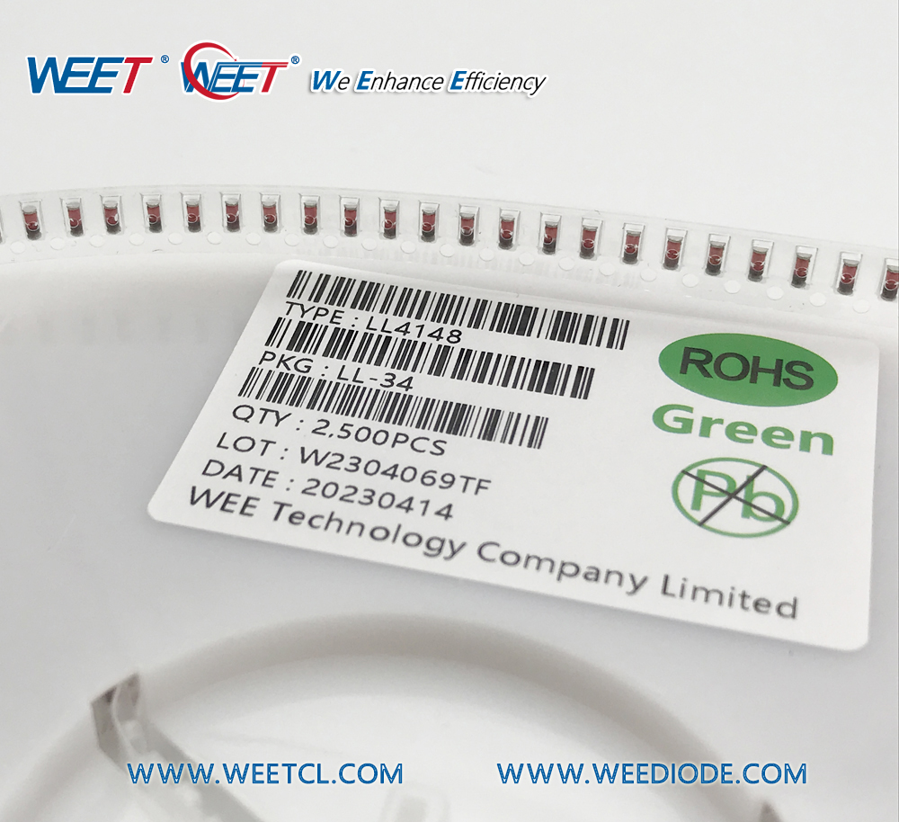 WEET-LL-34-LL4148-Fast-Switching-Diode-Minimelf-SOD80-Tape-an-Reel-Packing
