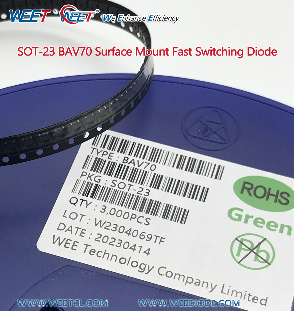 WEET-SOT-23-BAV70-Surface-Mount-Fast-Switching-Diode-Silicon-Epitaxial-Planar-Diodes